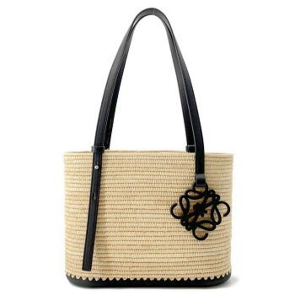 Loewe Handbags - Loewe Raffia Bucket Tote Bag Basket Black